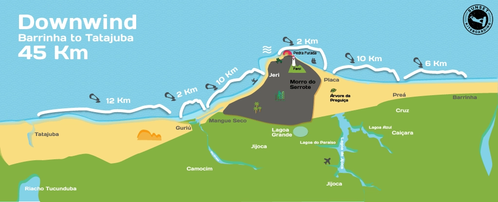 Downwind Map Jericoacoara